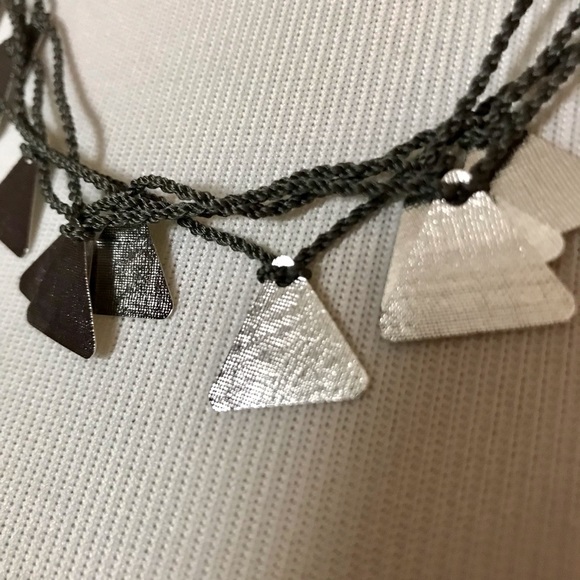 Silver Triangle Necklace - Picture 3 of 7